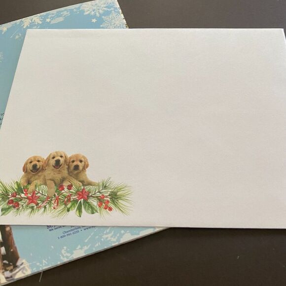 St Labre Indian School Red Truck with Puppy Merry Christmas Gift Greeting Card - Picture 7 of 8